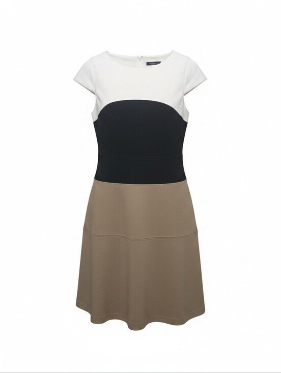 Tommy Hilfiger Dresses & Skirts - Tommy Hilfiger Colorblock Cap-Sleeve Midi Dress. Business, Layering, Assymetric